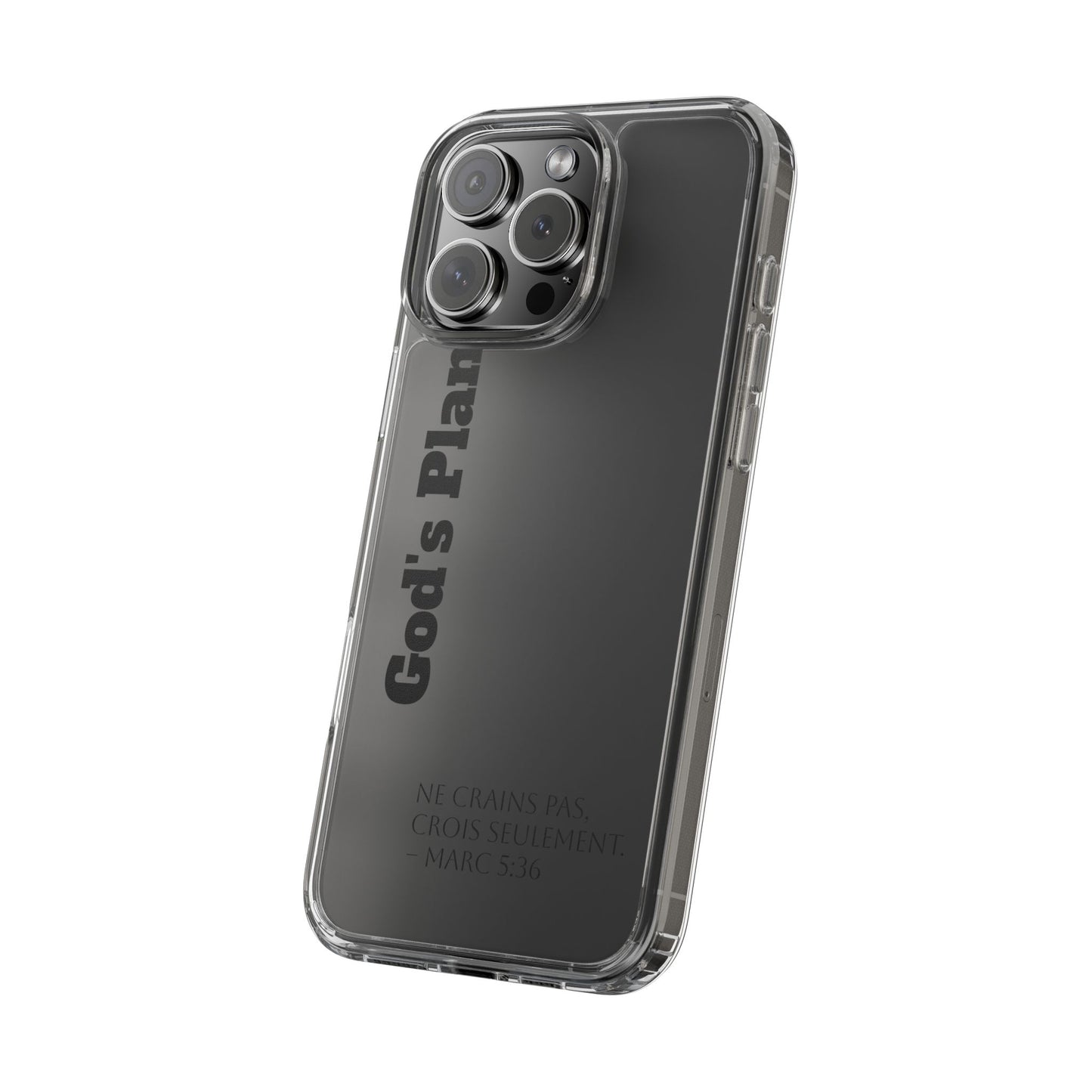 God's Plan – Coque Transparente | Coque de Téléphone Personnalisée, Style Minimaliste, Protection Durable, Cadeau Parfait