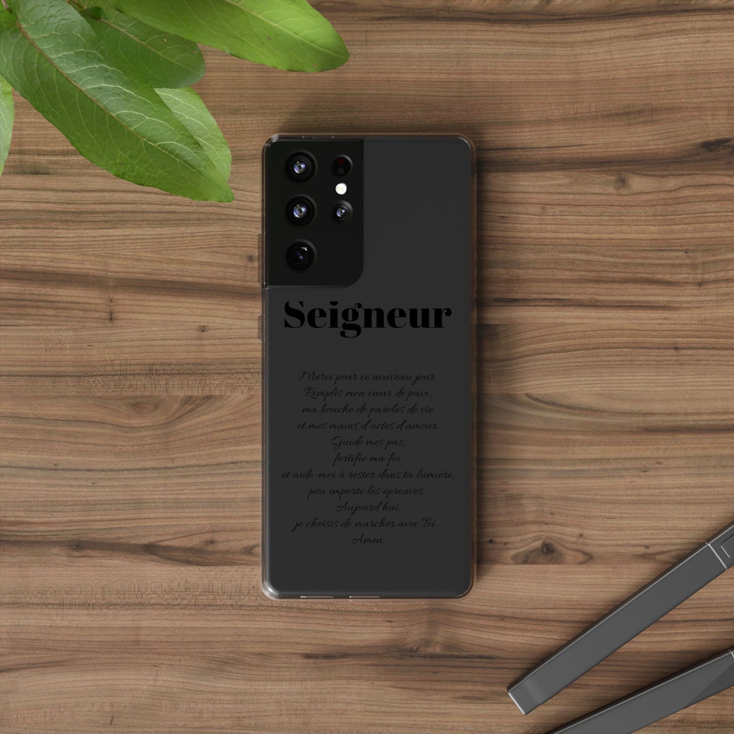 Coques de téléphone élégantes et transparentes avec citation inspirante, cadeau parfait pour toutes les occasions