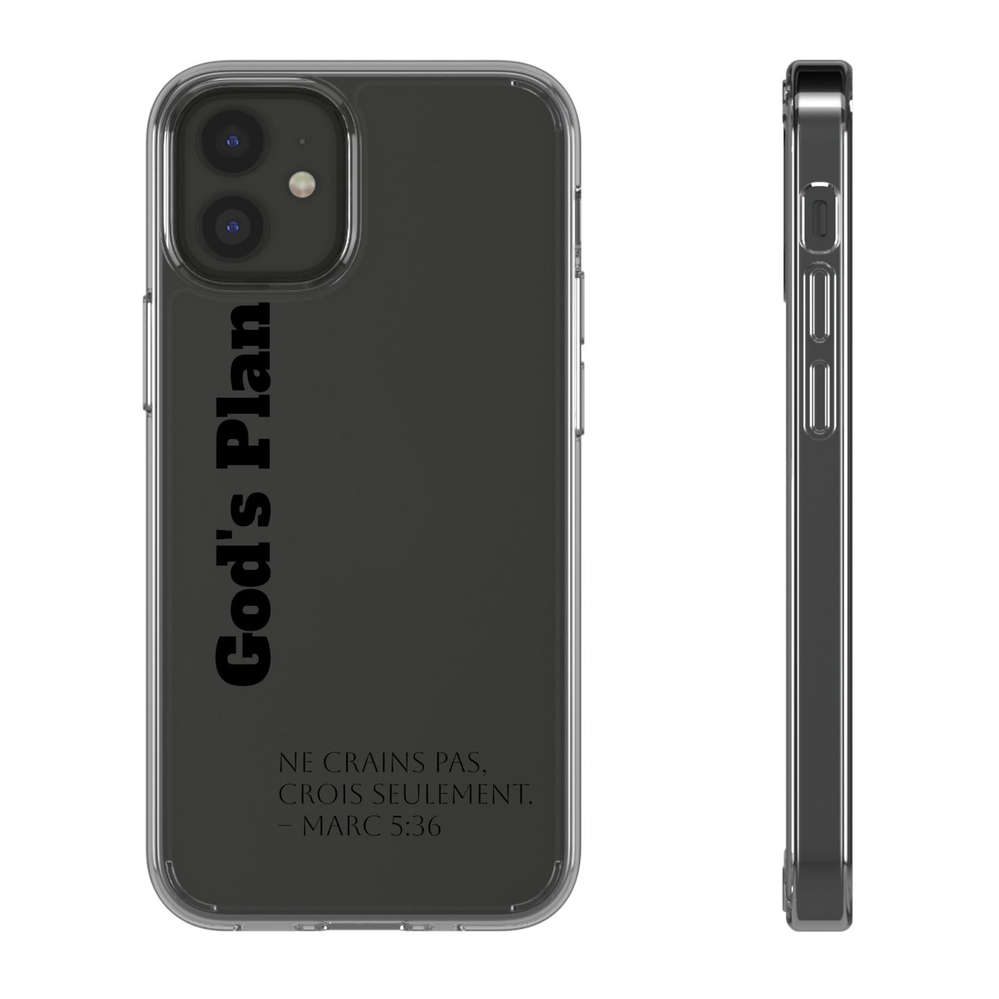 God's Plan – Coque Transparente | Coque de Téléphone Personnalisée, Style Minimaliste, Protection Durable, Cadeau Parfait