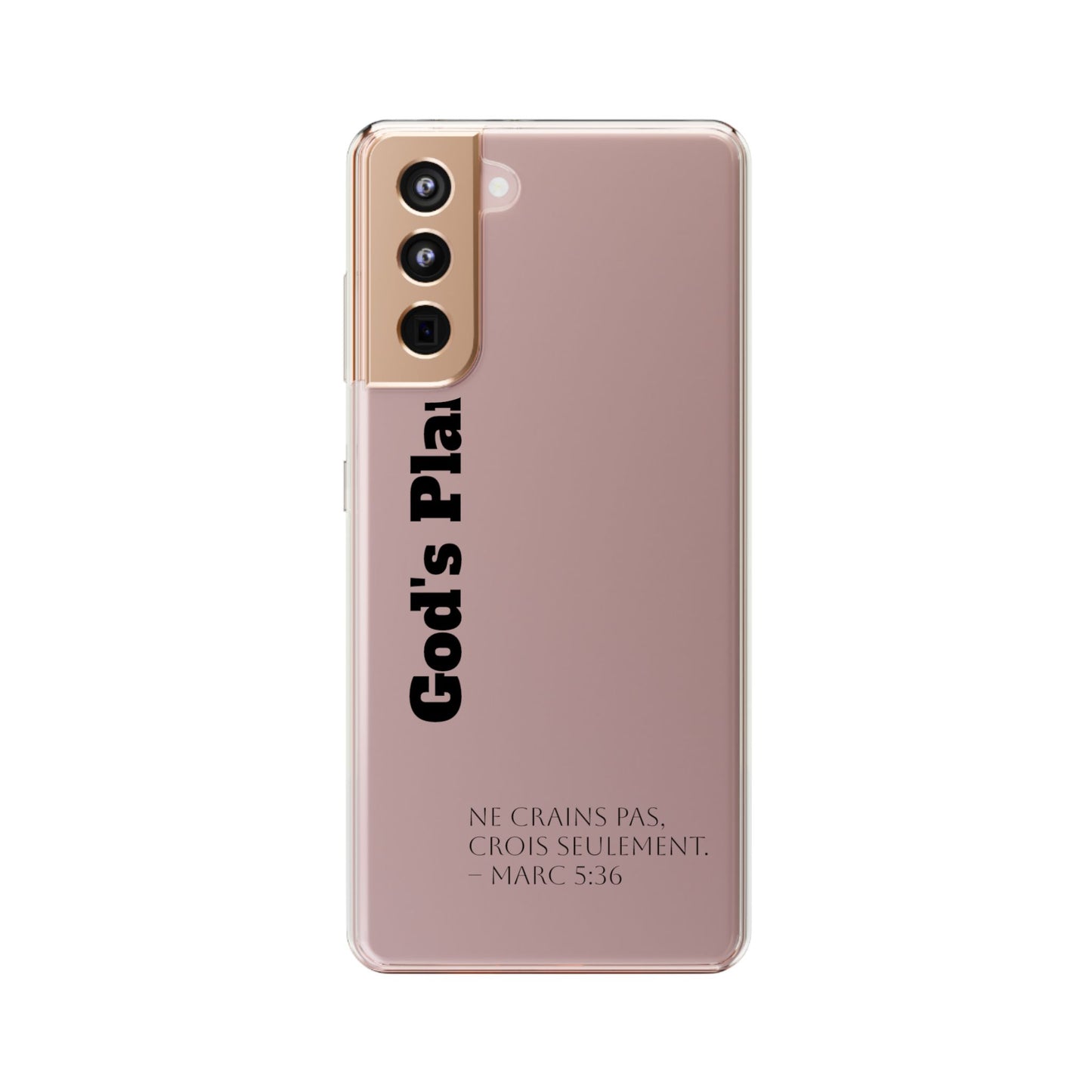 God's Plan – Coque Transparente | Coque de Téléphone Personnalisée, Style Minimaliste, Protection Durable, Cadeau Parfait