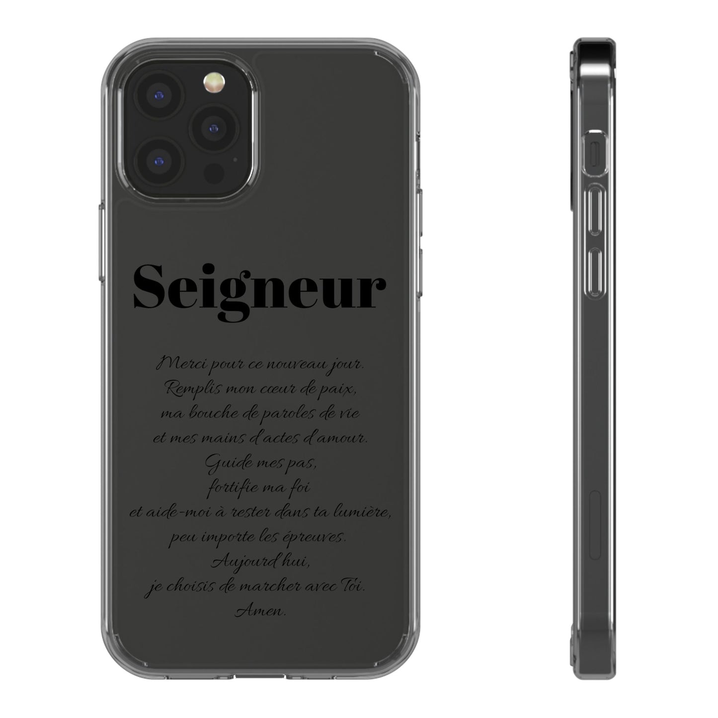 Coques de téléphone élégantes et transparentes avec citation inspirante, cadeau parfait pour toutes les occasions