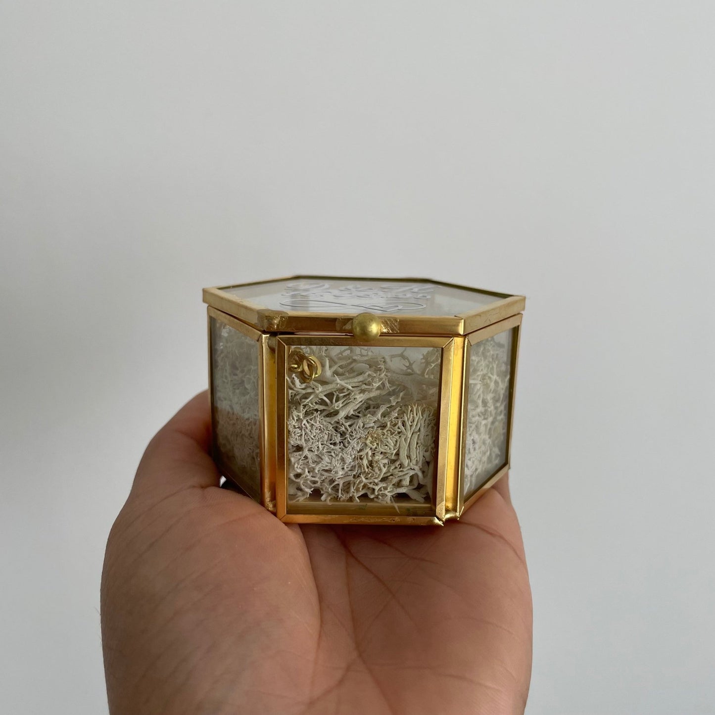 Boite Porte - Alliance en Verre détail doré à Personnaliser - Bel Jewelry and CO