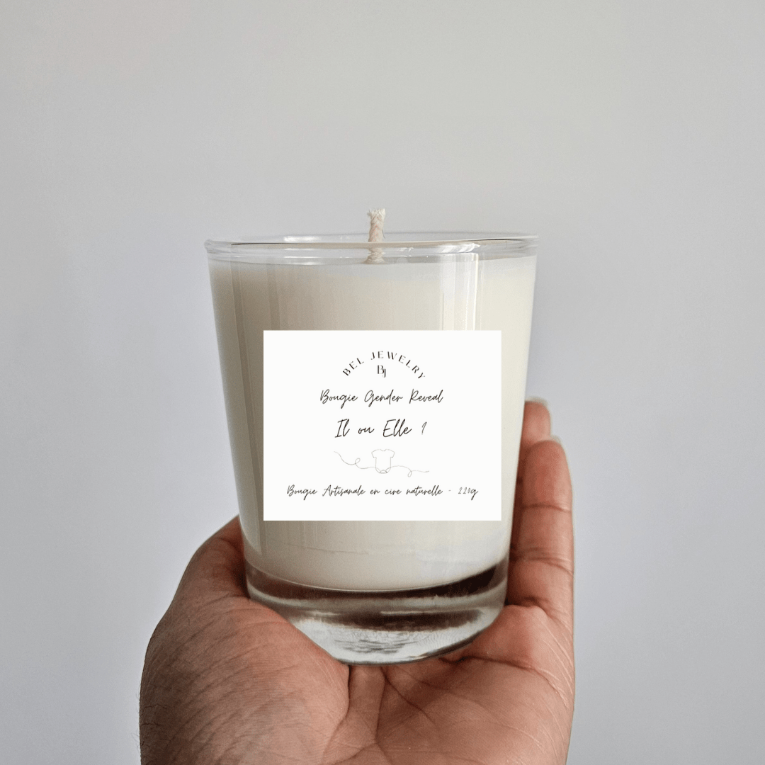 Bougie Artisanale Parfumée - Gender Reveal - Bel Jewelry and CO