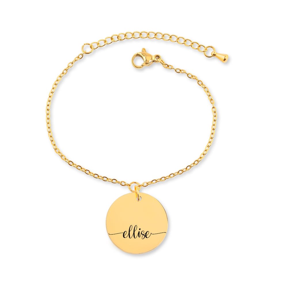 Bracelet Prénom personnalisable en acier inoxydable | Gravure offerte | Waterproof et hypoallergénique - Bel Jewelry and CO