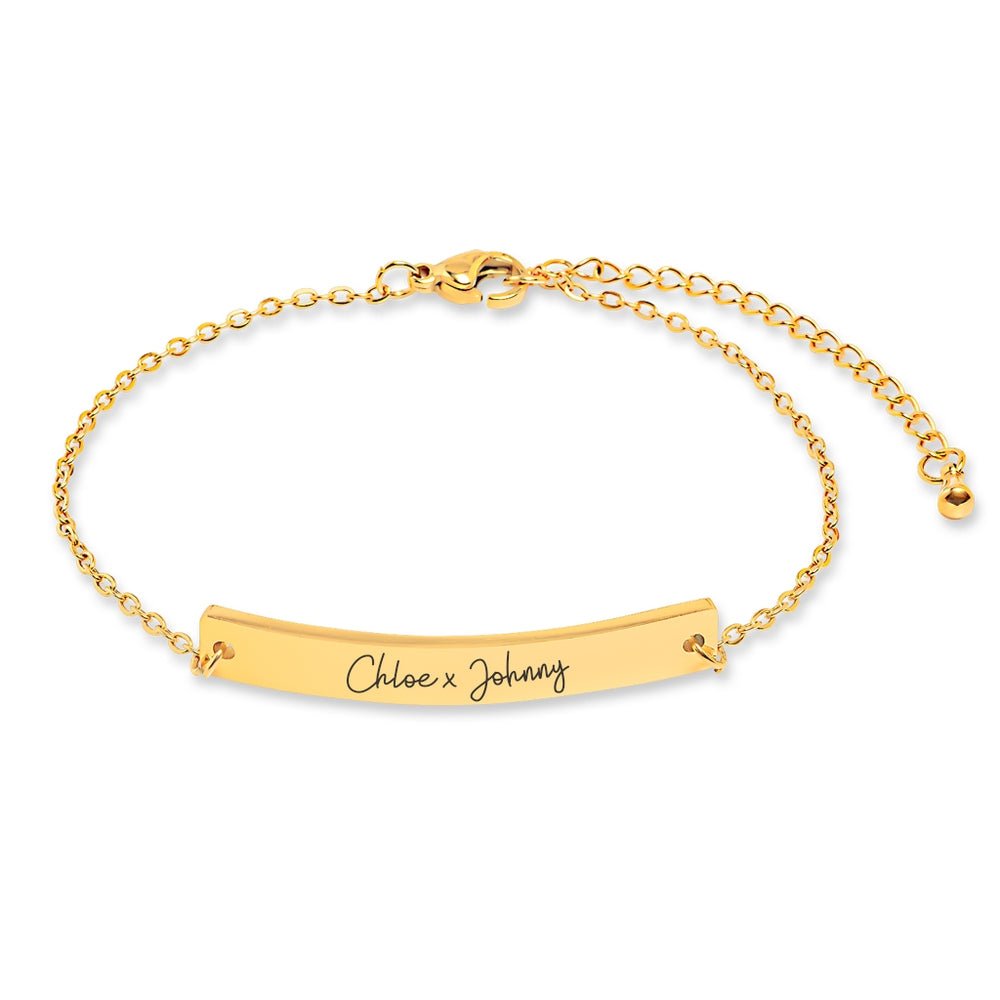 Bracelet Prénom personnalisable en acier inoxydable | Gravure offerte | Waterproof et hypoallergénique - Bel Jewelry and CO