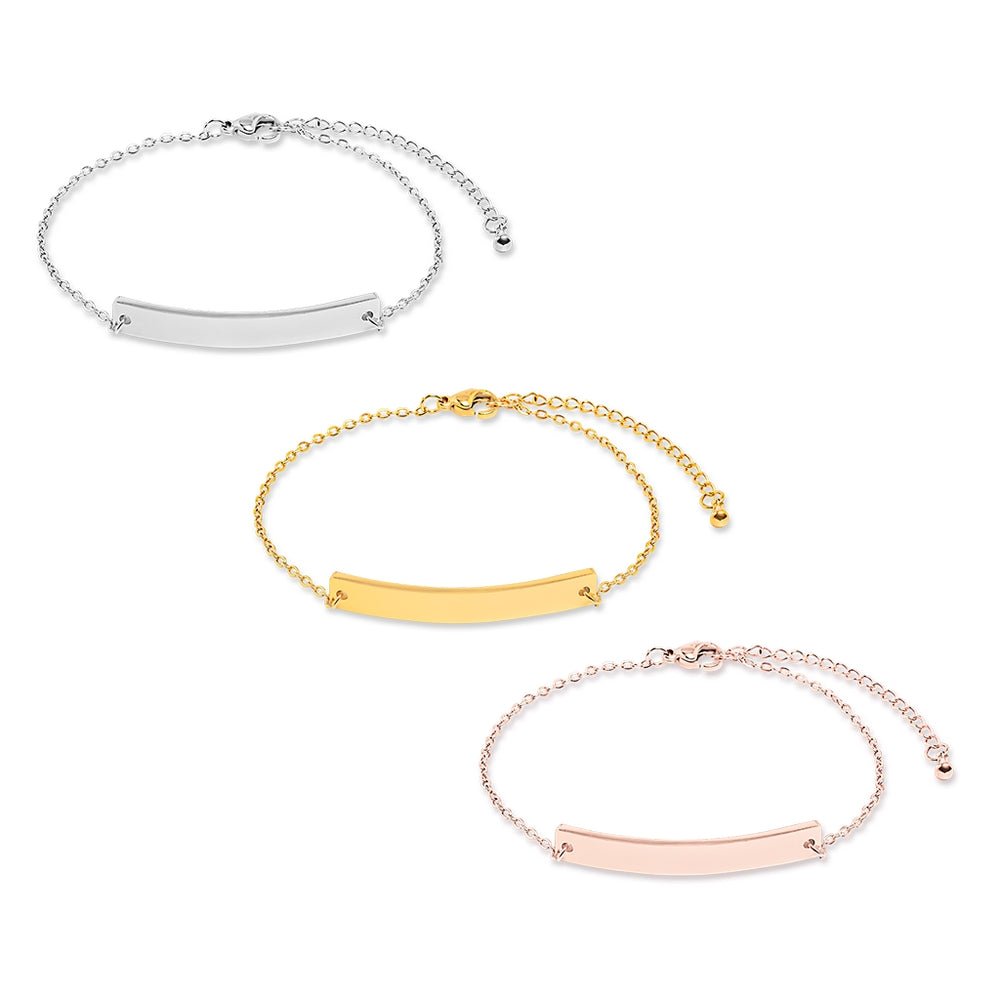 Bracelet Prénom personnalisable en acier inoxydable | Gravure offerte | Waterproof et hypoallergénique - Bel Jewelry and CO