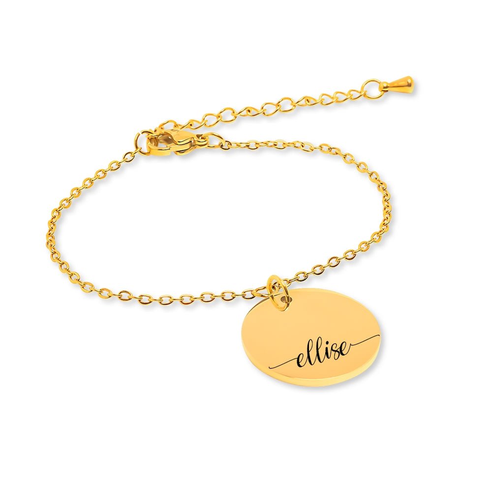 Bracelet Prénom personnalisable en acier inoxydable | Gravure offerte | Waterproof et hypoallergénique - Bel Jewelry and CO