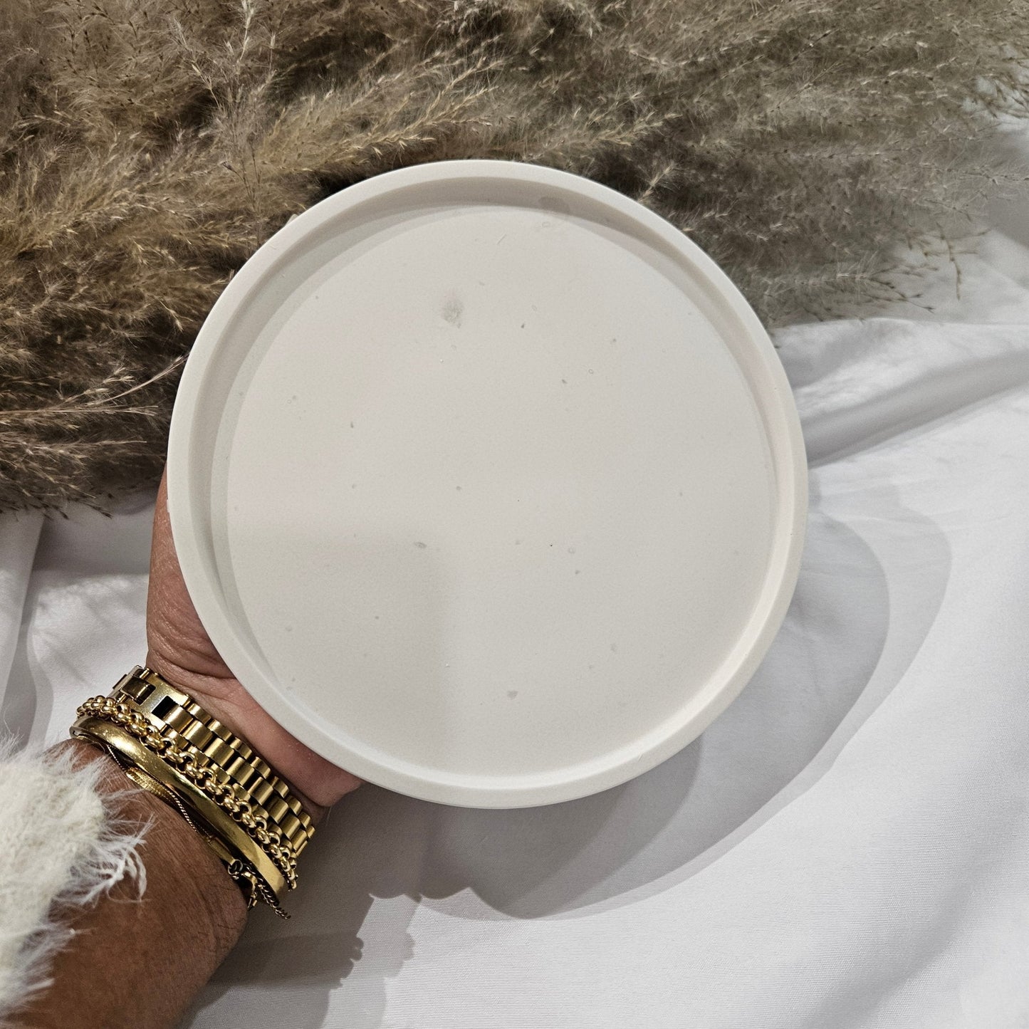 Plateau Rond Large Jesmonite fait main - Bel Jewelry and CO
