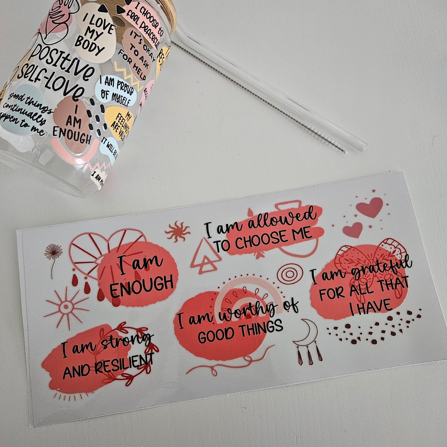 Verre personnalisé Positif 400ml - Bel Jewelry and CO