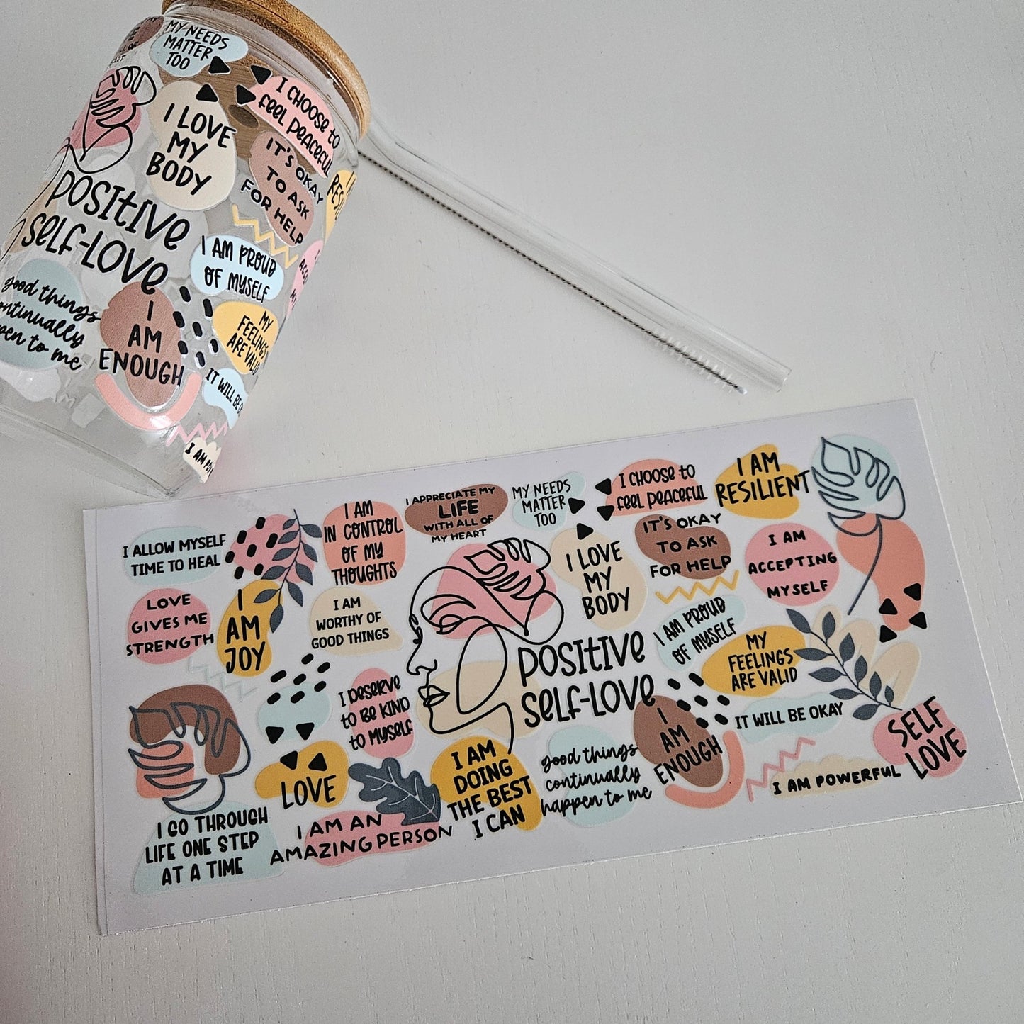 Verre personnalisé Positif 550ml - Bel Jewelry and CO