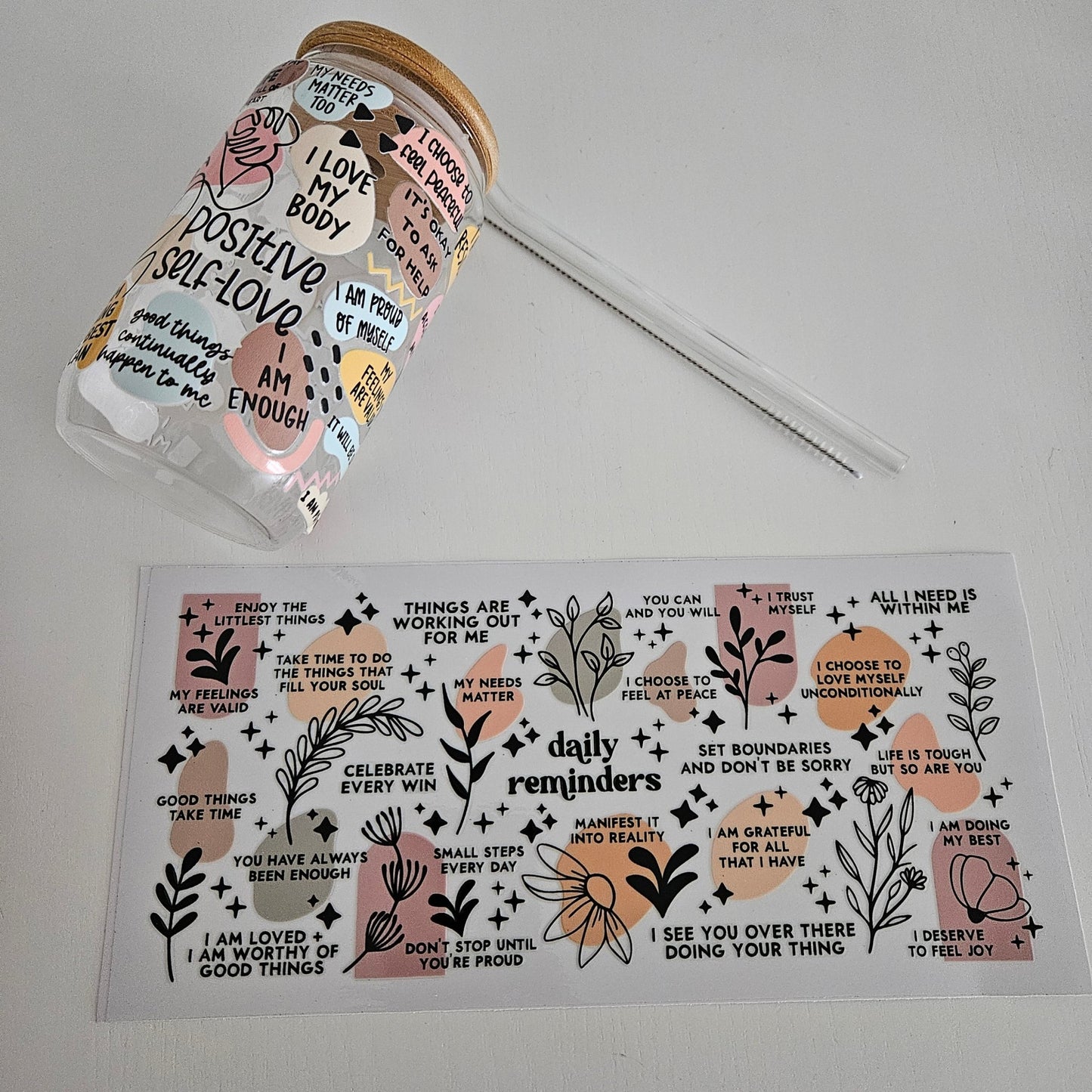 Verre personnalisé Positif 550ml - Bel Jewelry and CO