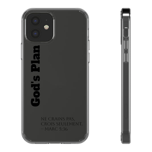 God's Plan – Coque Transparente | Coque de Téléphone Personnalisée, Style Minimaliste, Protection Durable, Cadeau Parfait
