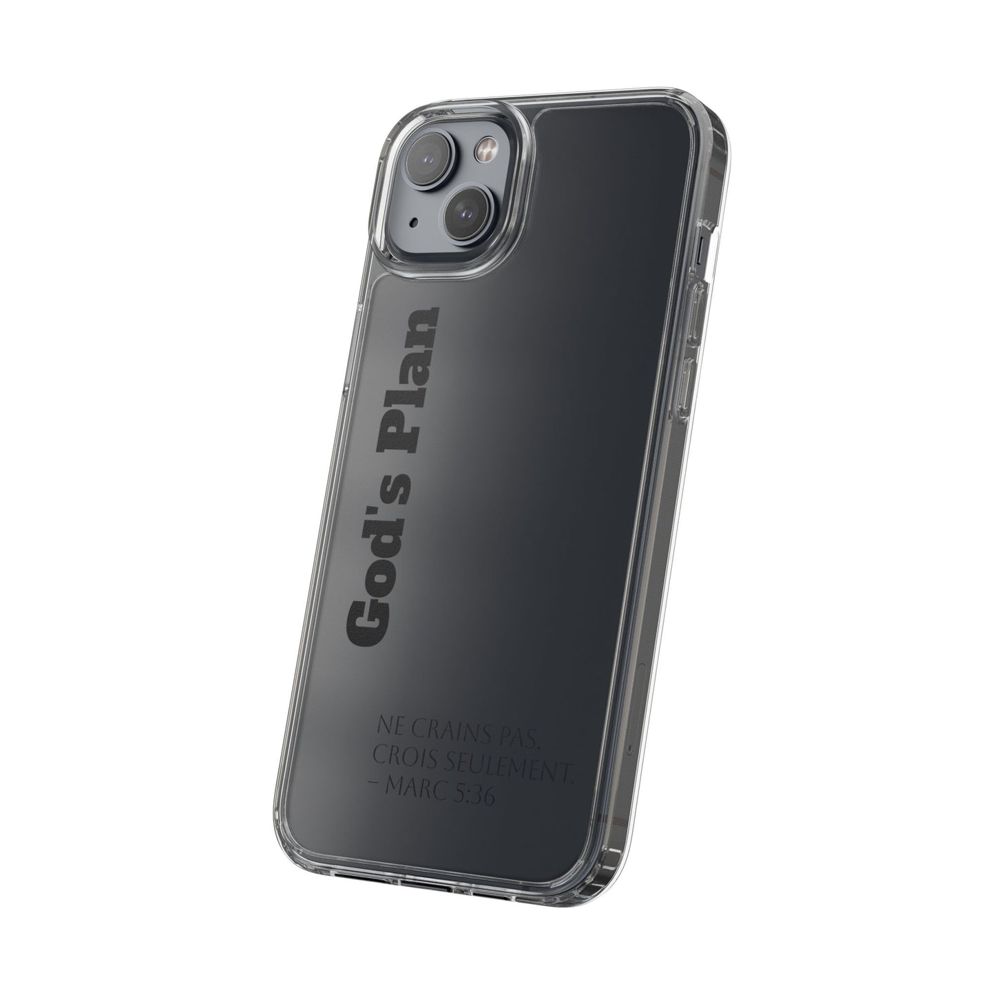 God's Plan – Coque Transparente | Coque de Téléphone Personnalisée, Style Minimaliste, Protection Durable, Cadeau Parfait