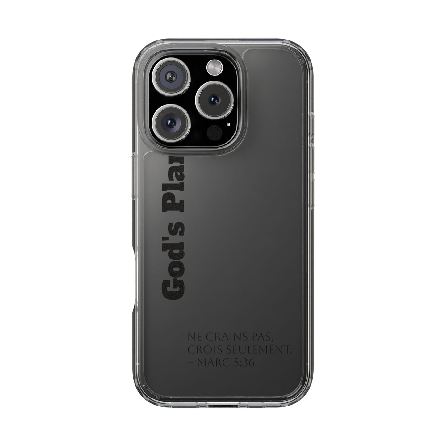 God's Plan – Coque Transparente | Coque de Téléphone Personnalisée, Style Minimaliste, Protection Durable, Cadeau Parfait