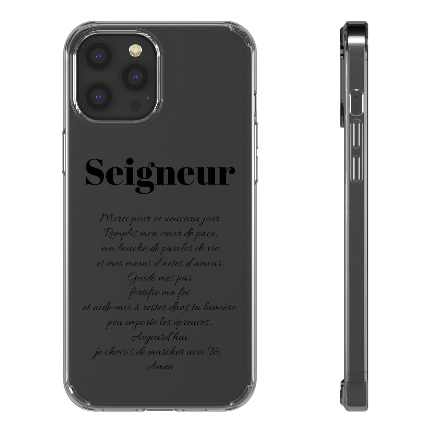Coques de téléphone élégantes et transparentes avec citation inspirante, cadeau parfait pour toutes les occasions