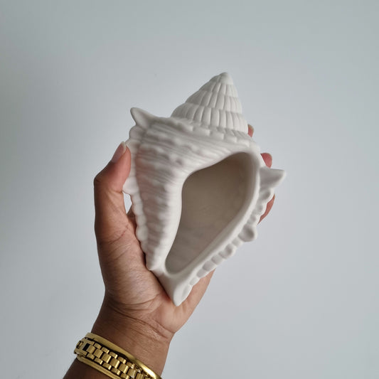 Handmade Jesmonite Shell Pot