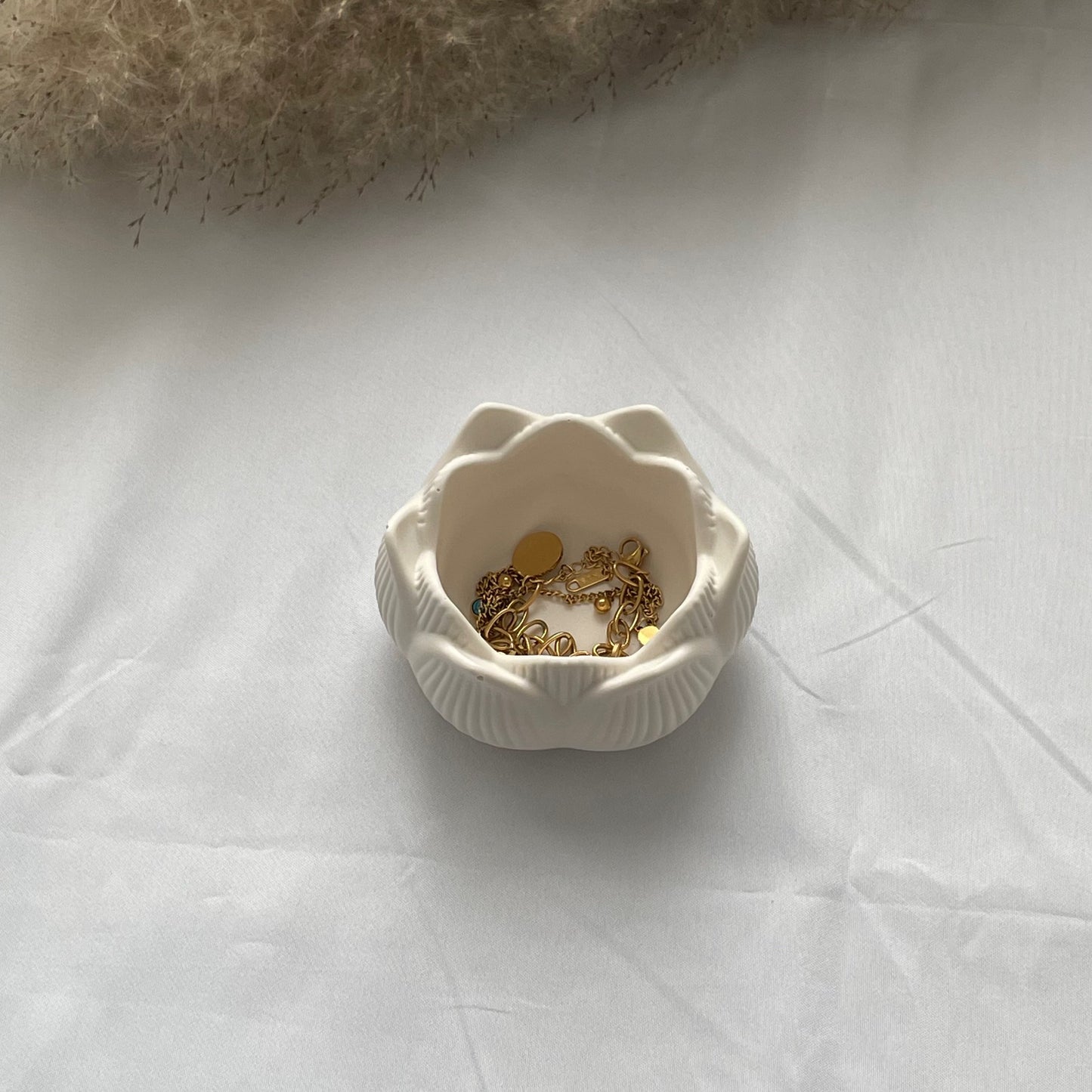 Handmade Jesmonite Lotus Pot