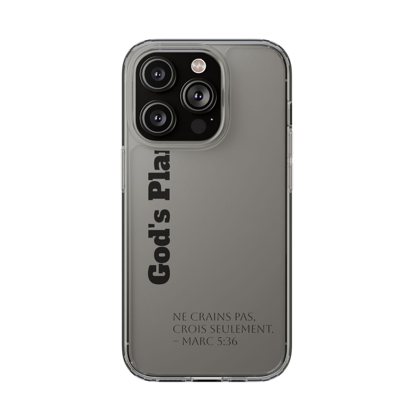 God's Plan – Coque Transparente | Coque de Téléphone Personnalisée, Style Minimaliste, Protection Durable, Cadeau Parfait