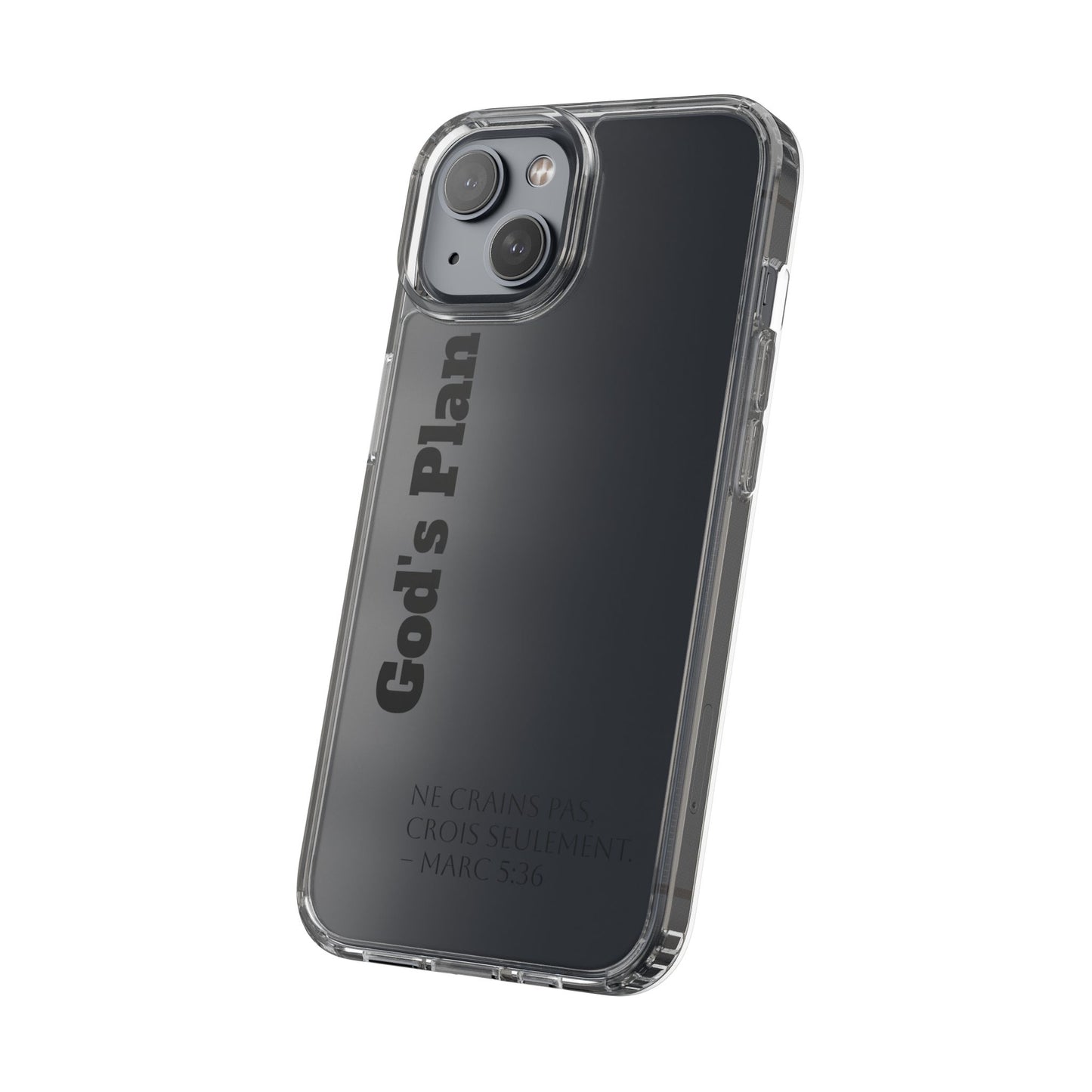 God's Plan – Coque Transparente | Coque de Téléphone Personnalisée, Style Minimaliste, Protection Durable, Cadeau Parfait