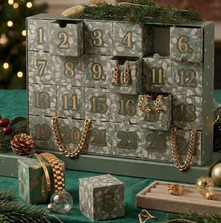 Calendrier de l’avent bijoux acier inoxydable 