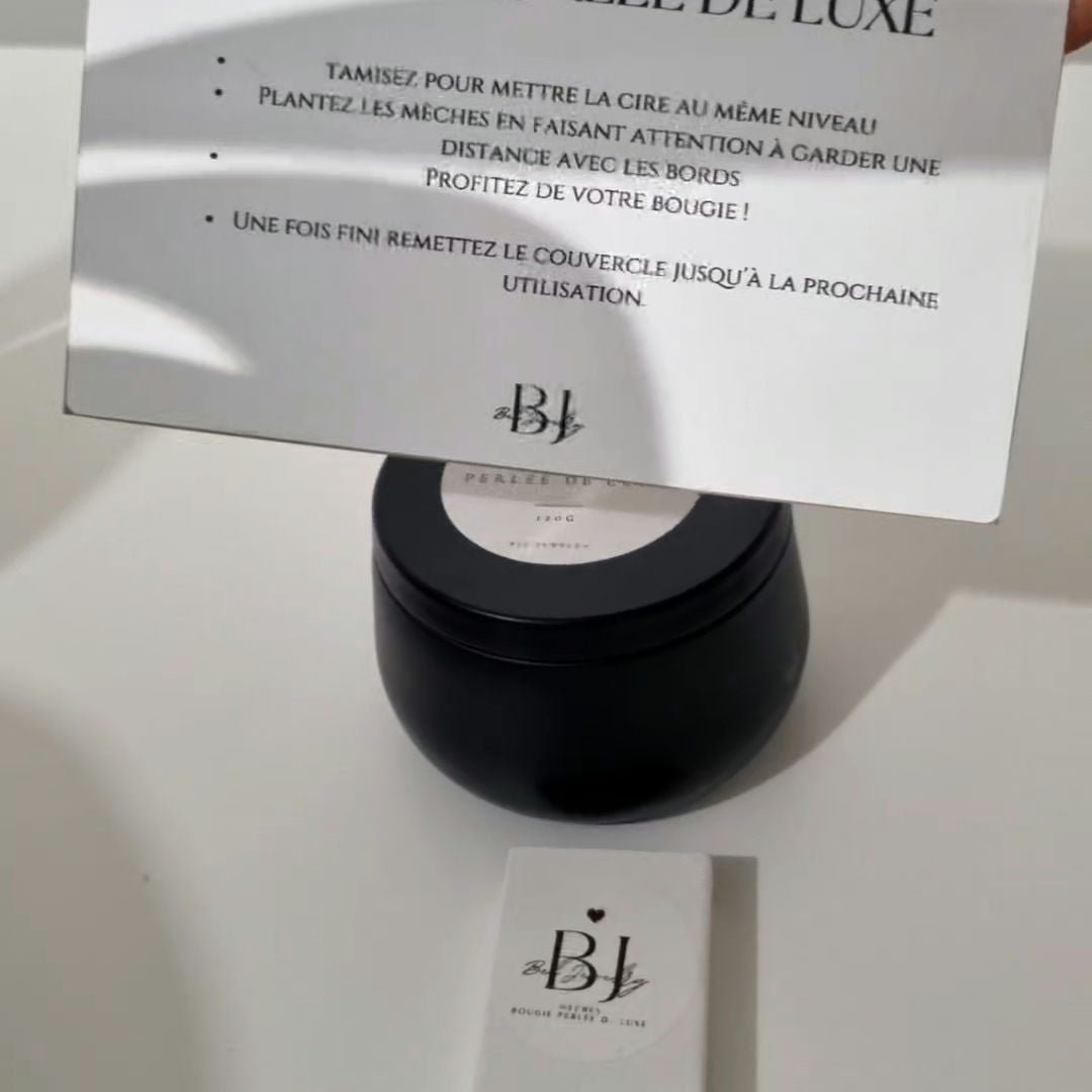 Bougie perlée de luxe pot - Bel Jewelry and CO