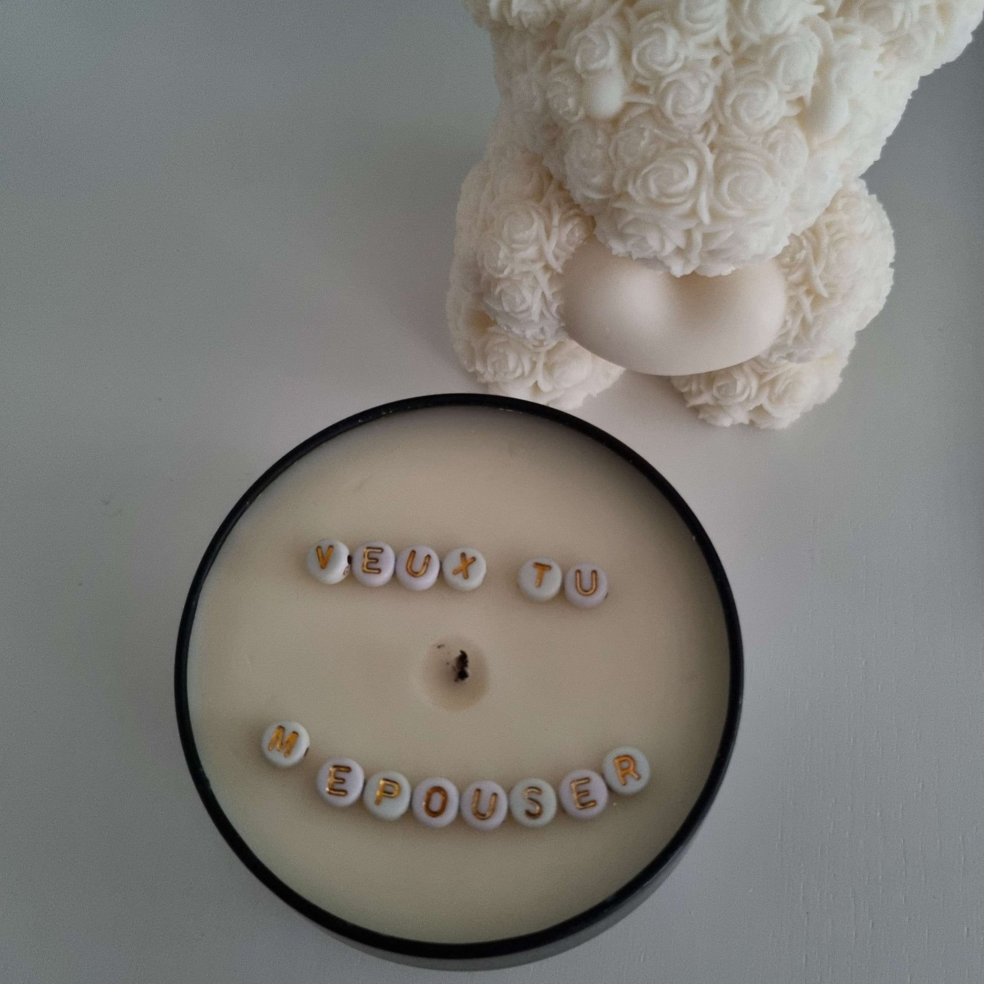 Bougie personnalisée parfumée texte message - Bel Jewelry and CO
