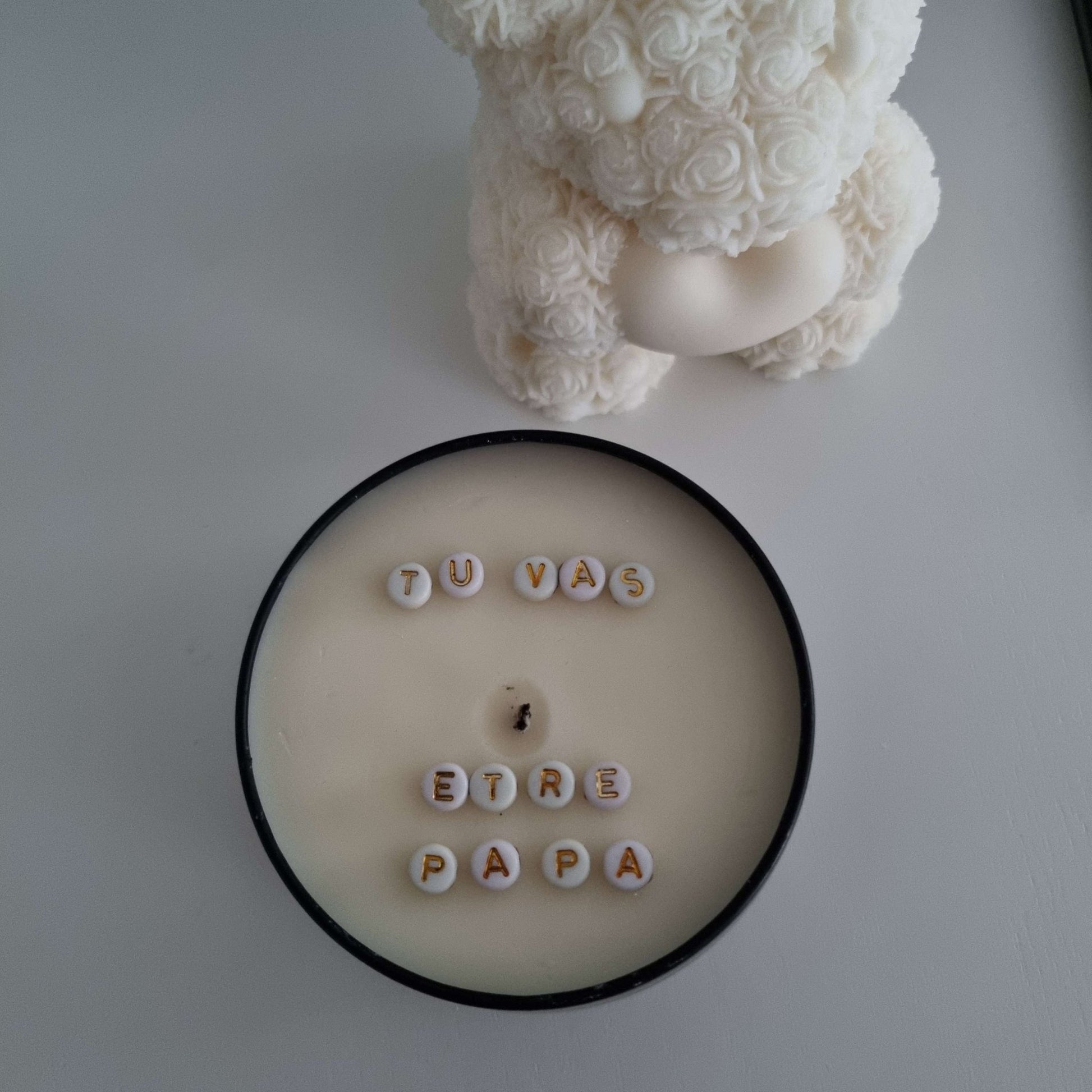 Bougie personnalisée parfumée texte message - Bel Jewelry and CO