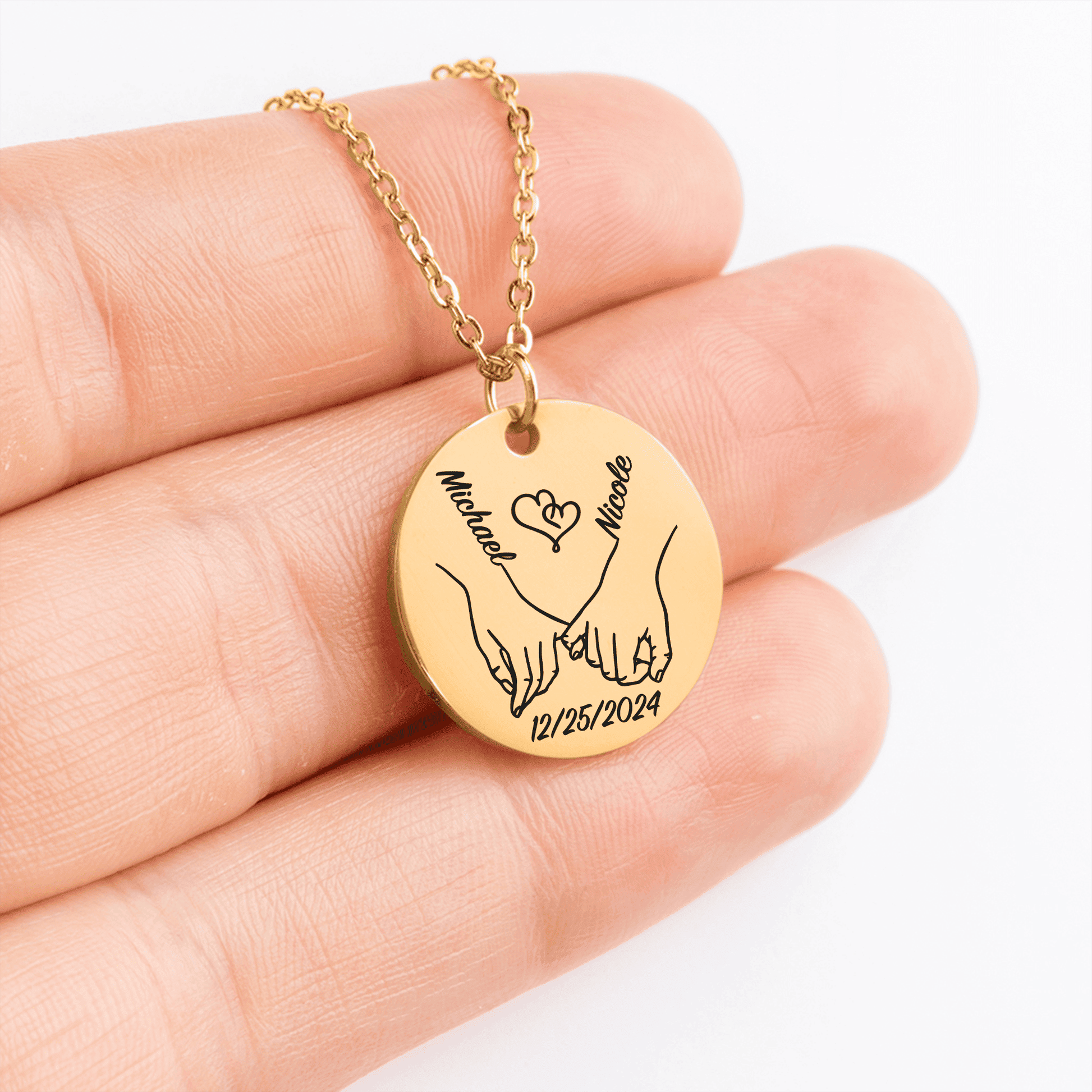 Collier 1ere fois Date personnalisables en acier inoxydable | Gravure offerte | Waterproof et hypoallergénique - Bel Jewelry and CO