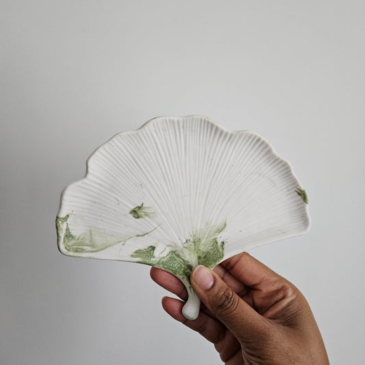 Plateau Feuille en Jesmonite fait main - Bel Jewelry and CO