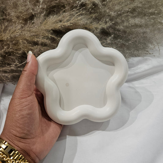 Plateau Flora Jesmonite fait main - Bel Jewelry and CO