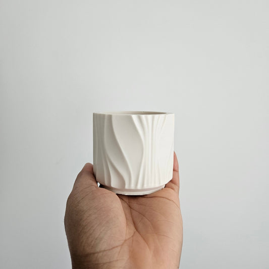 Pot Terra Waves en Jesmonite fait main - Bel Jewelry and CO