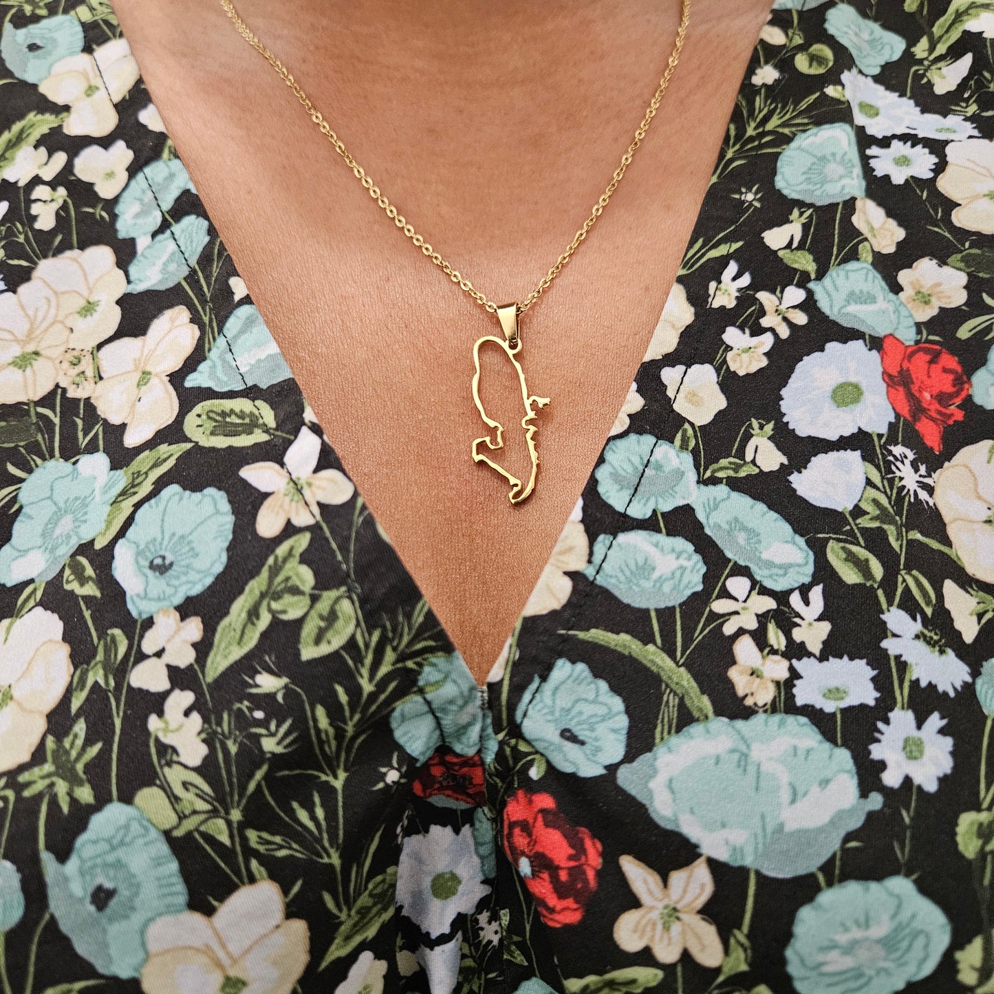 Collier Carte Martinique