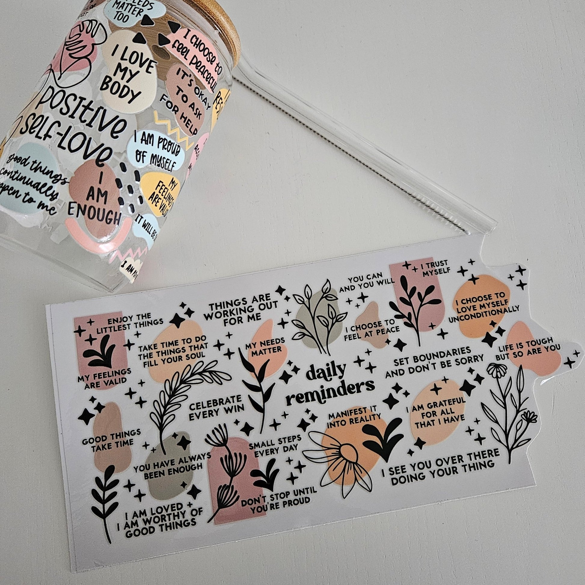 Verre personnalisé Positif 400ml - Bel Jewelry and CO