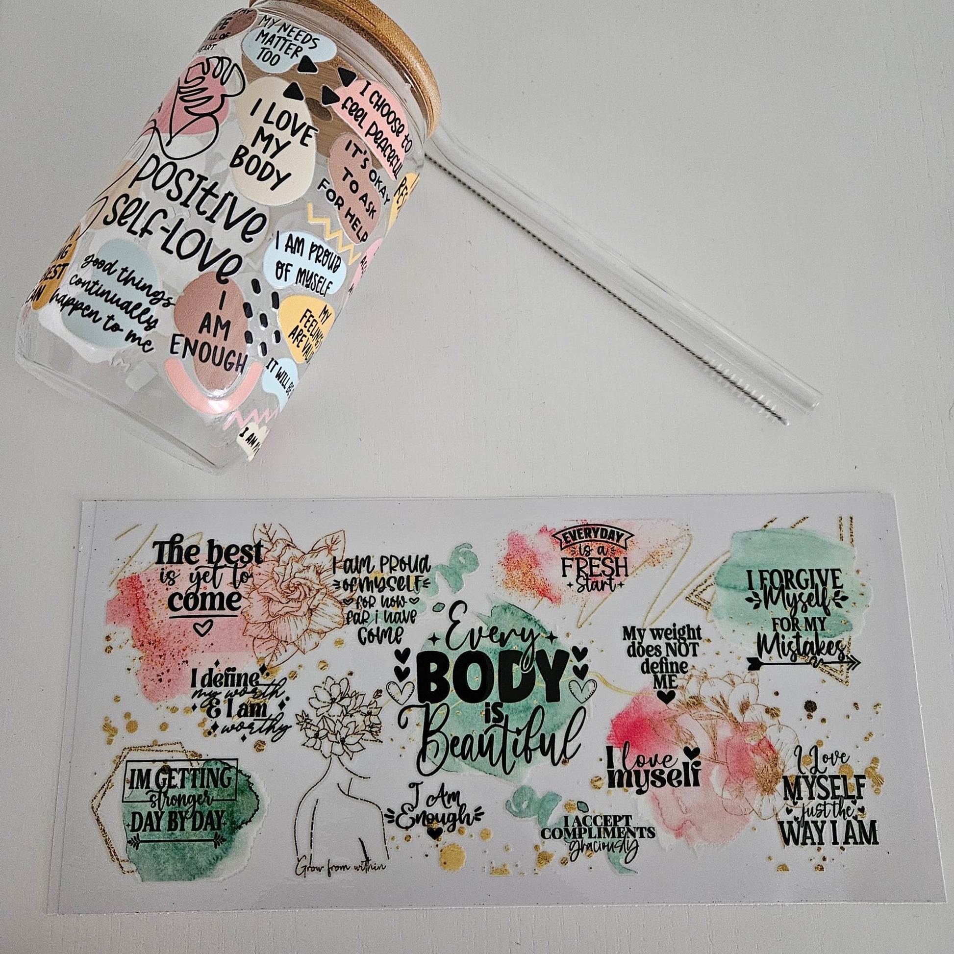 Verre personnalisé Positif 550ml - Bel Jewelry and CO